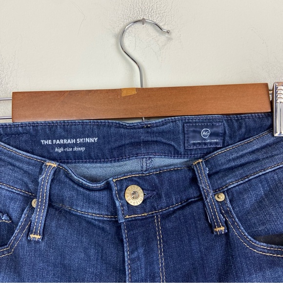 AG The‎ Farrah High Rise Skinny Jean Dark Blue in Brooks Size 28 Regular Classic - Picture 11 of 11